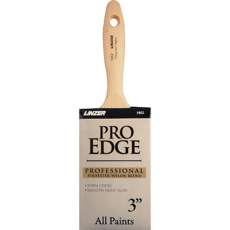 Linzer Linzer Pro Edge 3 In. Flat Wall Paint Brush 1862 0300